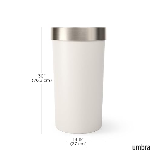 Umbra Vento Cubo Basura Grande 62L Tapa Abierta Arena miniatura 2