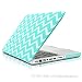 TopCase Chevron Series Hot Blue / Turquoise Ultra Slim Light Weight Rubberized Hard Case Cover for Macbook Pro 13-inch 13" (A1278/with or without Thunderbolt) - Not for Retina Display - with TopCase Chevron Mouse Pad