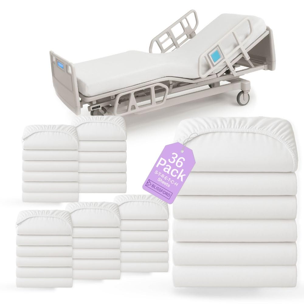 BLISSFORD Hospital Fitted Sheets - 6 Pack -15 BLISSFORD Hospital Fitted Sheets - 6 Pack -15