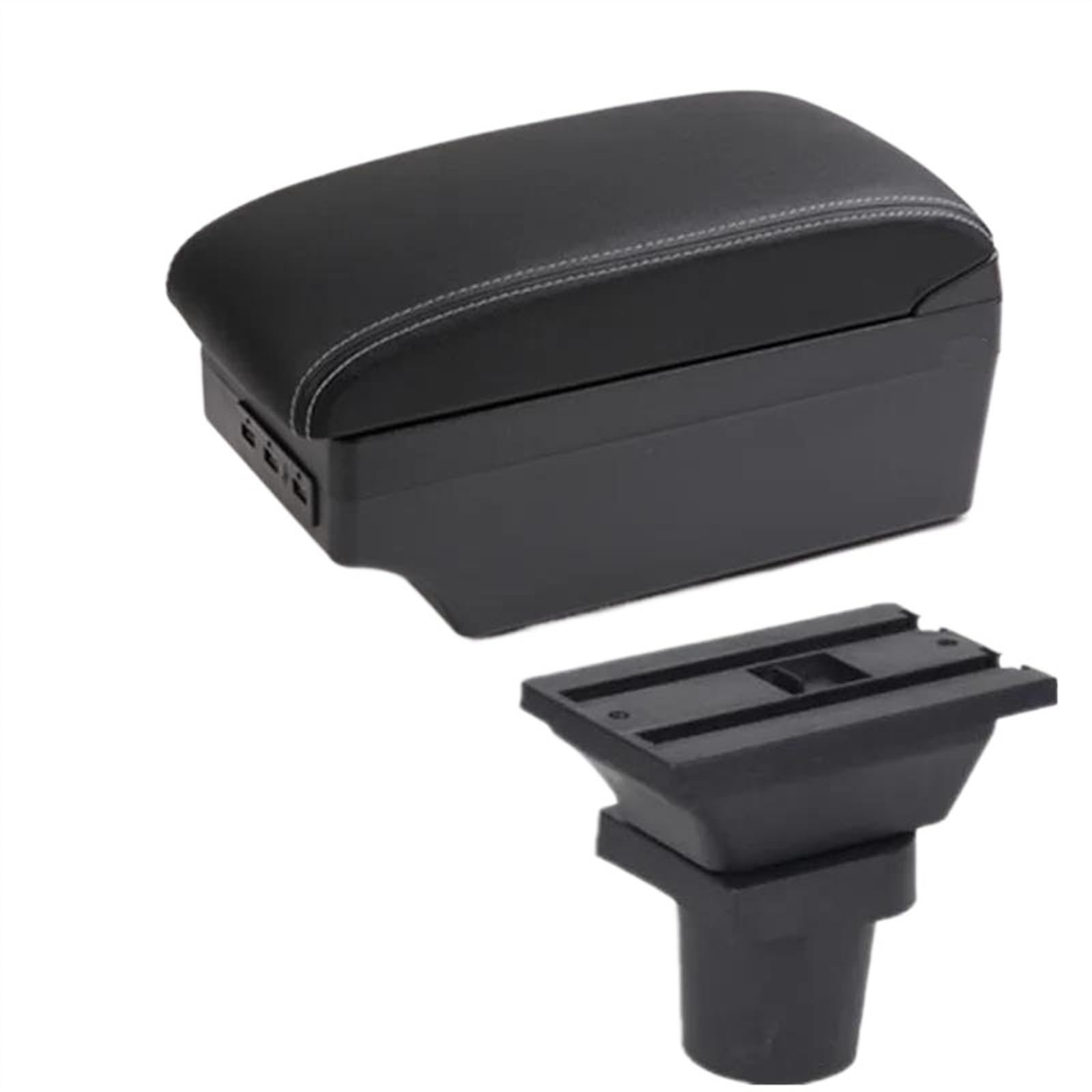 DYDGUTUFB For Toyota For Yaris For Vitz Hatchback 1998-2005 Car Armrest Box Interior Storage Box Accessories (C3 white line 7USB)