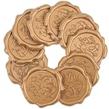 PRETYZOOM 10 Stück Teiliges Wachssiegel Retro Umschlag Siegelaufkleber Selbstklebend Vintage Stil Party Dekoration für Einladungen Karten Verpackungen