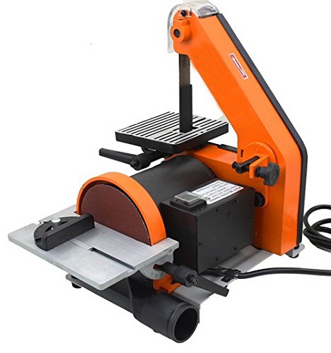 1/3HP Disc & Belt Sanders 1" X 30" Belt 5" Disc Sander Benchtop Combination Stand Electric Motor Polish Grinder Sanding Machine