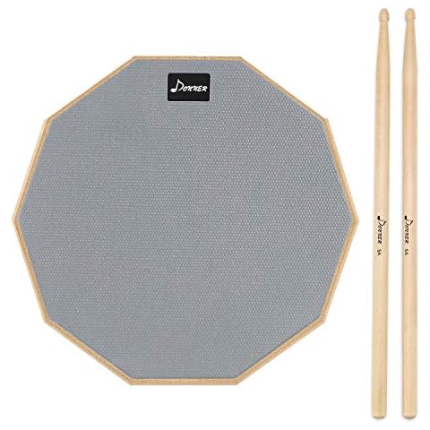 Donner 8 Inch Practice Pad with Drumsticks Cover