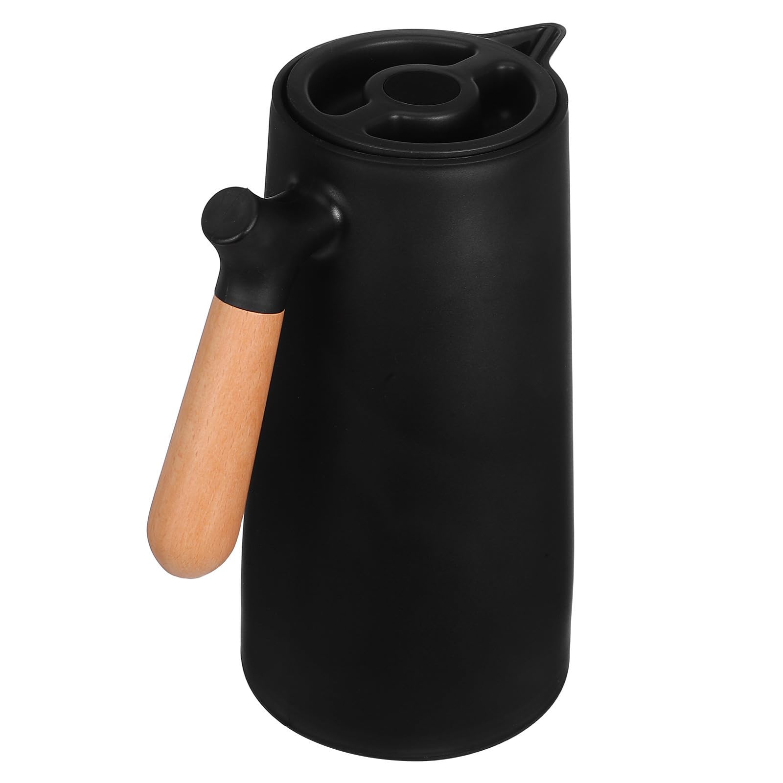 Botella Térmica Aislada de 1l Interior de Vidrio y Exterior de Plástico y Madera, Saludable y Segura, Adecuado para Uso en Casa y Viajes