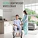 Ultra-Lightweight 19lbs Foldable Transport Wheelchair for Seniors - Portable Aluminum Travel Wheelchair with Carrying Bag, Supports 220lbs Capacity