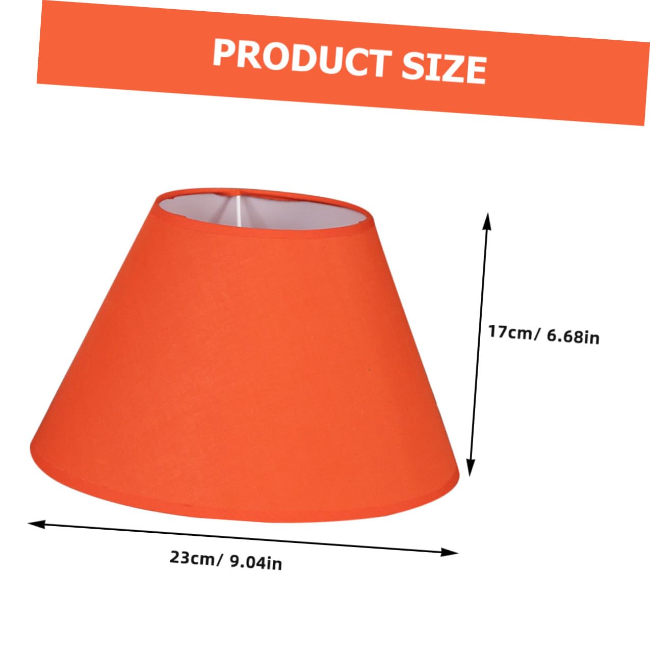 Veemoon Paralume da Tavolo Cotone-poliestere Arancione Base E27, Design Vintage Elegante e Resistente, Adatto per Lampade da Parete da Scrivania per Uso Domestico
