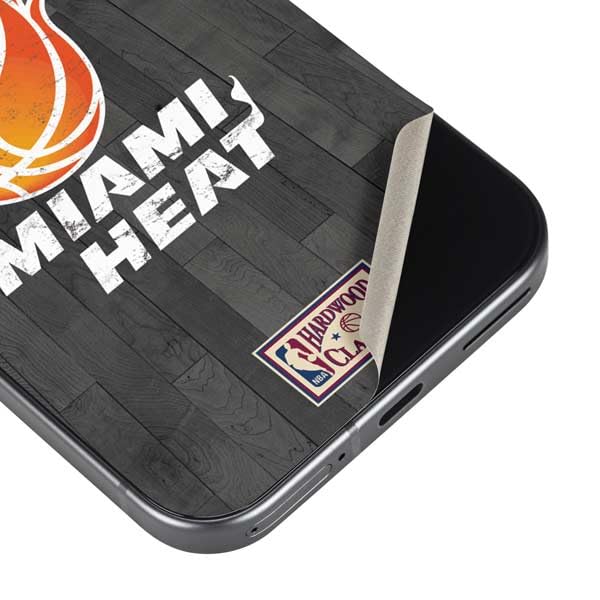 Skinit Decal Phone Skin Compatible with Google Pixel 9a - Officially Licensed NBA Miami Heat Hardwood Classics Design