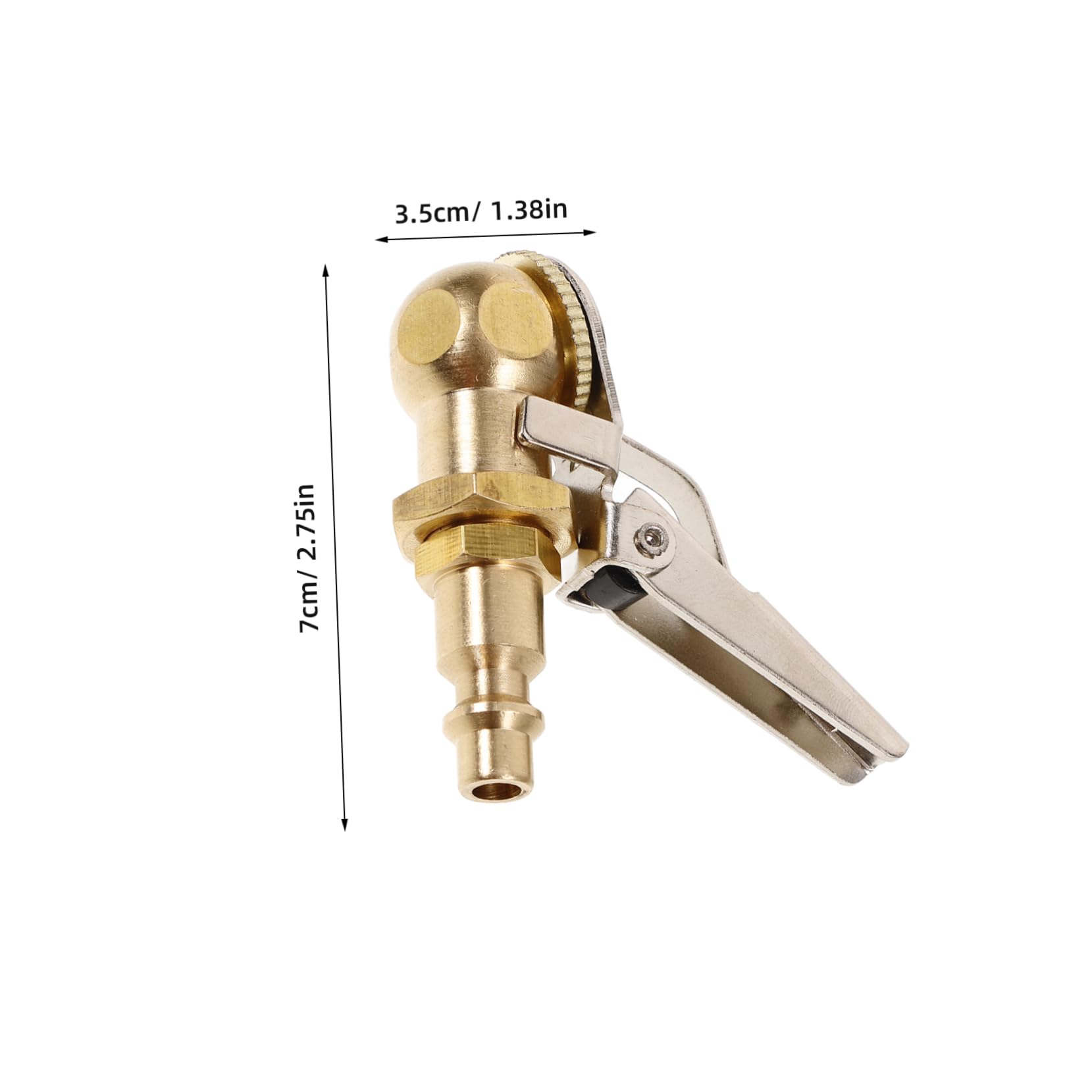 Alipis 2pcs Car Tire Inflation Chuck Brass Tire Chuck Conversion Adapter Air Compressor Accessories