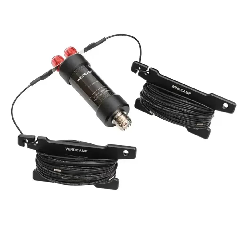 5-50MHz Coil Dipolantenne Schwarz Amateurfunk HF Tragbar 100W PEP mit Khaki Canvas Tasche 9-Band Markierung Einstellbar