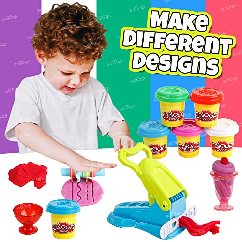 Image of Zest 4 Toyz Clay Dough for Kids Clay for Art and Craft for Kids Pretend Play Activity Clay Toys Play Dough Clay for Kids 3 to 10 Years (28 Pieces) - Multicolor