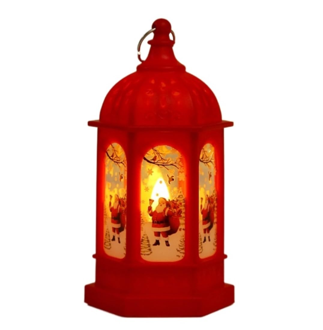Lanterna di Natale Lanterne Natalizie Decorazioni Natalizie Ornamenti Per L'albero Di Natale Lanterna Di Natale Lampada A Candeliere Luce Notturna Lanterne di Natale Lanterna Natalizia ( Color : A , S