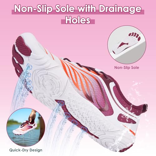 Image of Hike Barefoot Shoes Women Men,Wide Toe Water Shoes 2025 New Breathable Grounded Footwear Non-Slip Fashion Hiking Shoe for Walking Swim Pool Beach Outdoor Water Sports