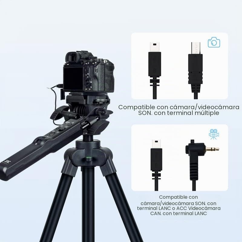 JJC Lanc - Trípode para cámara de fotos con mando a distancia para Sony FX30 A7IV A7III A7 A6000 A6600 A6400 RX100 VII FDR-AX53 AX55 AX700 HDR-CX240 CX405 CX625 CX28 0E Can XA40 XA40 X700 HDR-CX240