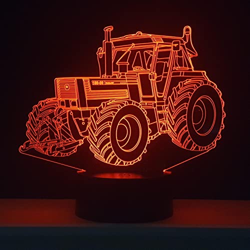 Cadeau agriculteur : veilleuse 3D Tracteur Fiat 180 déco 7 couleurs - 2