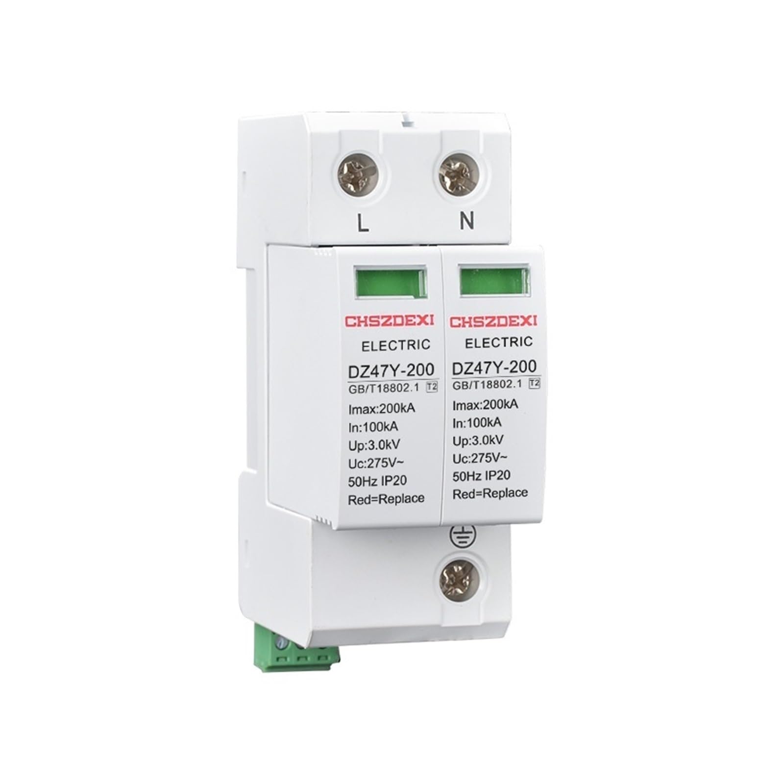 NVSFZGIYG Remote Communication Port Surge Protector 2P3P4P Contact Secondary Lightning Arrester Signal Interface T2(2P-200KA)