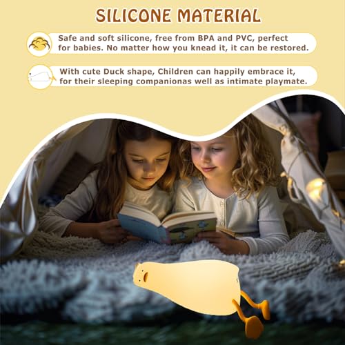 Lámpara de Noche LED Diseño Pato de Silicona Recargable miniatura 5