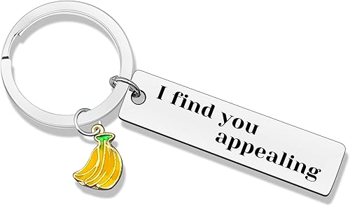 Llavero de plátano para enamorados, regalo de novio de novia, San Valentín, llavero para marido, cumpleaños, boda, aniversario, regalo romántico