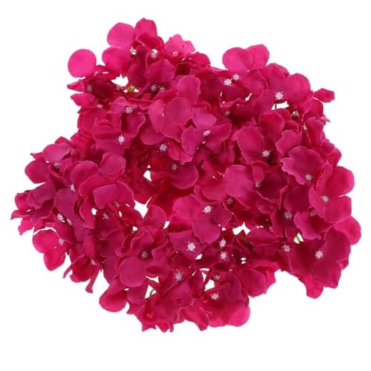 RUNROTOO 6 Piezas Cabeza De Hortensia Artificial Cabezas De Hortensias De Seda Falso Ramas Florales Artificiales Flores Moradas Decoración Morada Novia Planta Romántico Púrpura Tela De Seda