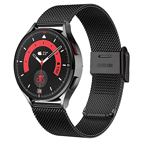 VELULYX Métal Bracelet pour Samsung Galaxy Watch 7/FE/6/5/4 40mm 44mm, 20mm Bracelet inoxydable pour Galaxy Watch 6 Classic/4 Classic/Watch 5 Pro/Watch 3...
