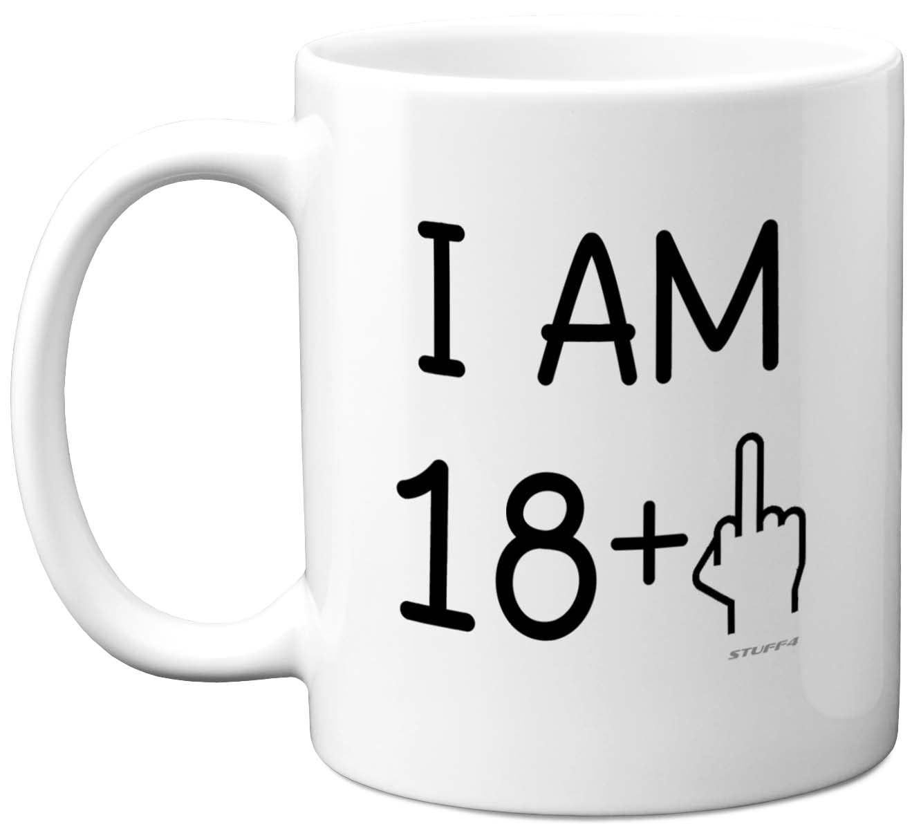19th Birthday Gifts for Women Men, Rude Novelty Mug Middle Finger, Gag Joke Gifts, Perfect Funny Mugs for Birthday Present, 11oz Premium Ceramic Coffee Mug