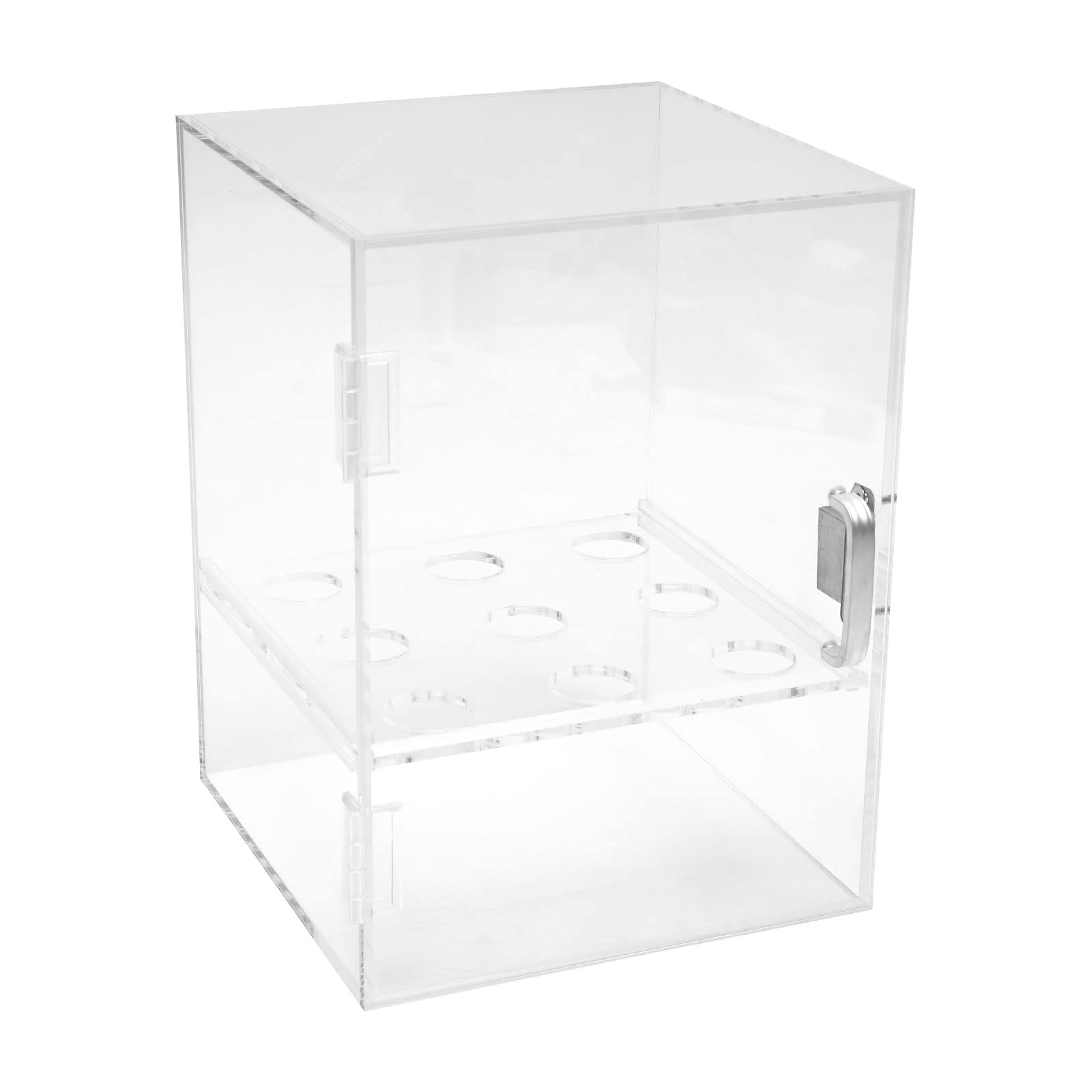 GDNTMU 9 Hole Transparent Acrylic Ice Cream Cone Stand with Handles, Compact Dessert Showcase for Versatile Display, 30 * 22 * 22cm