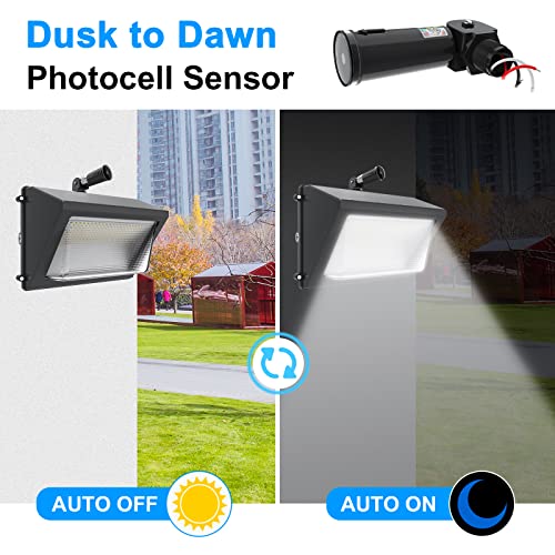 2 Pack Dusk To Dawn Sensor For Outdoor Lighting, Auto On/Off Photocell Sensor Switch W/Swivel Mount, Ip65 Photo Cell Sensor For Led Post Light, Wall Pack, Shoebox, Porch Lights, 120~277V #TOP2