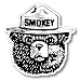 Smokey Bear Bumper Sticker Forest Fire Fighter Car Decal 4" X 5"