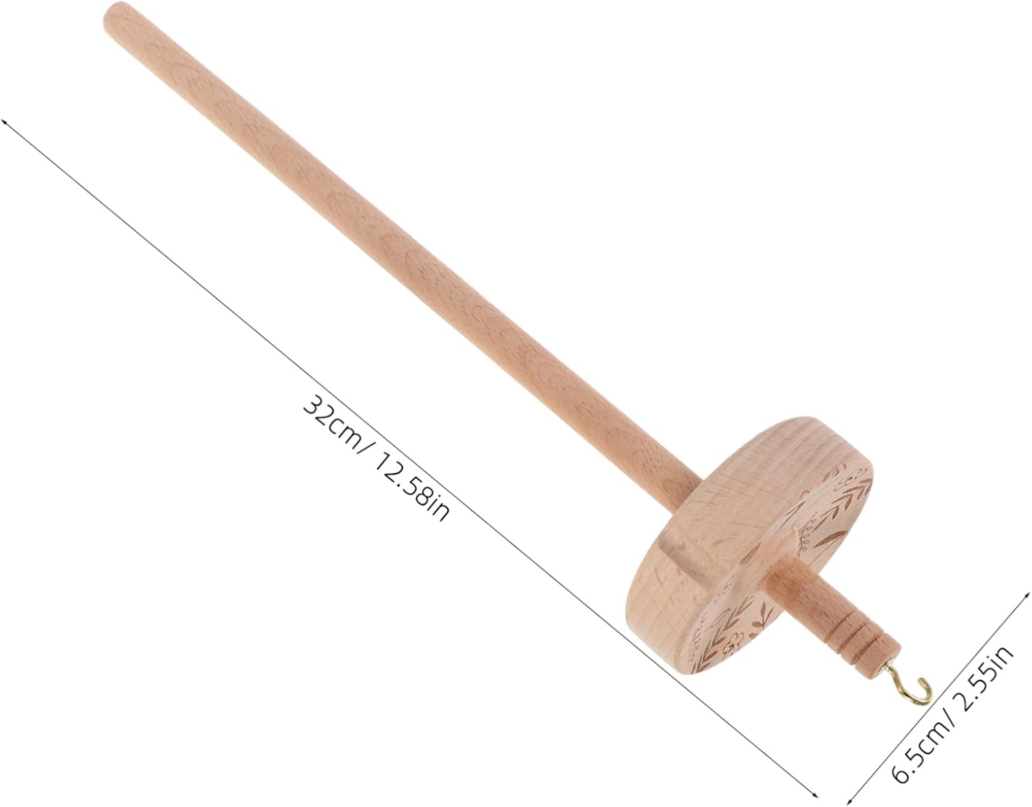 Gadpiparty 1 Set Crafted Wooden Drop Spindle Kit Whorl Yarn Spinner with Wool Strip for Spinning Weaving and Crafting Durable Yarn Winder and Weaving Tool Kit for Beginners and Enthusiasts