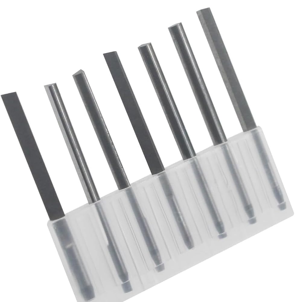 Veciado for Pneumatic Impact Engraving Cutting Bits, 7 Pcs Steel Carving Graver Knife,Jewelry Engraver Tools