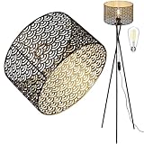 Photo Gallery osasy lampada a stelo da terra, a tre zampe con interruttore dimmerabile lampada salotto da terra, in stile moderna retrò, paralume lampada da terra motivo a rombi in metallo Photo Gallery osasy lampada a stelo da terra, a tre zampe con interruttore dimmerabile lampada salotto da terra, in stile moderna retrò, paralume lampada da terra motivo a rombi in metallo