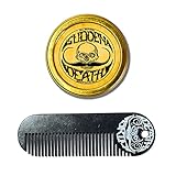 The Vintage Beard Company Sudden Death Strong Hold Mustache Wax and Death Grip Mustache Keychain Comb Set