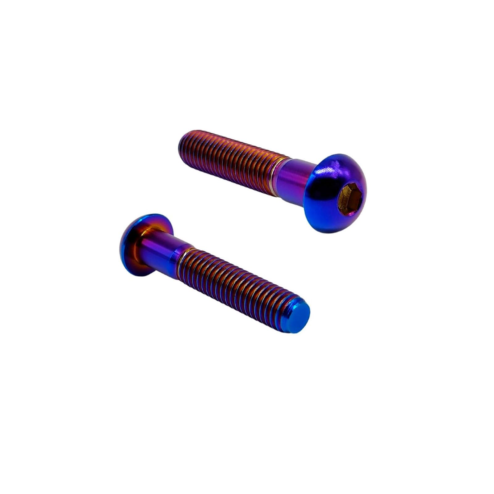 RISON Titanium Bolzen M4x0.7x25mm Bolzen met conische binnenzeskant, schroeven GR5, schroeven TC4 met binnenzeskant, iriserende zeskant binnenzeskantschroeven voor fietsvoorvork, 5 stuks