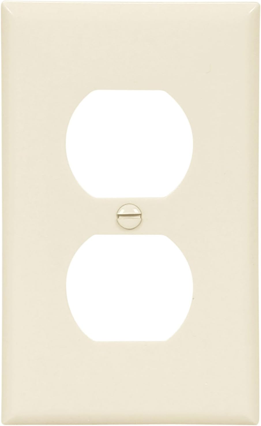 Cooper Wiring Devices 5132LA Standard Size Nylon 1-Gang Duplex Receptacle Wallplate, Light Almond Color