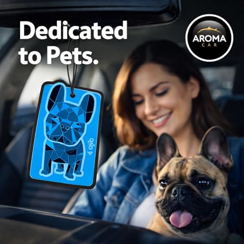 Image of Aroma Car Perfume Hanging Car Air Freshener Geo Dog, Sea Salt (Pack of 3)
