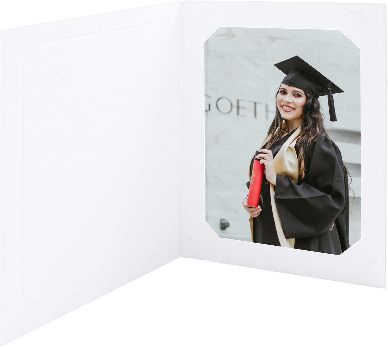 Golden State Art, Pack of 100, 4X6 or 5X7 Photo Folders, Cardboard Picture Frame, Paper Photo Frame 