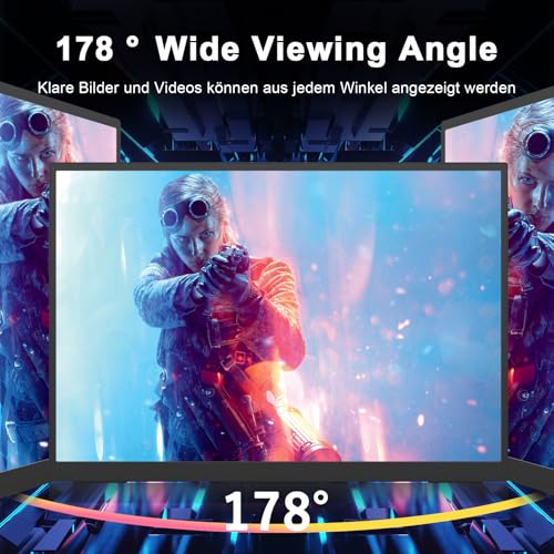 Kyyivwine 10,5 Zoll Tragbarer Monitor 1920x1280 3:2 Mini-Bildschirm|500 Nits hohe Helligkeit+2000:1Kontrastverhältnis|Ultradünnes Gehäuse mit 45°-Ständer|Dual-Port HDMI/USB-C für Laptop/Mobilgerät/Mac 4