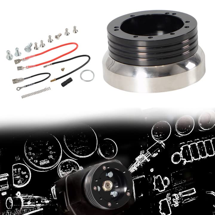 GSTP 5 & 6 Hole Billet Steering Wheel Hub Adapter Black
