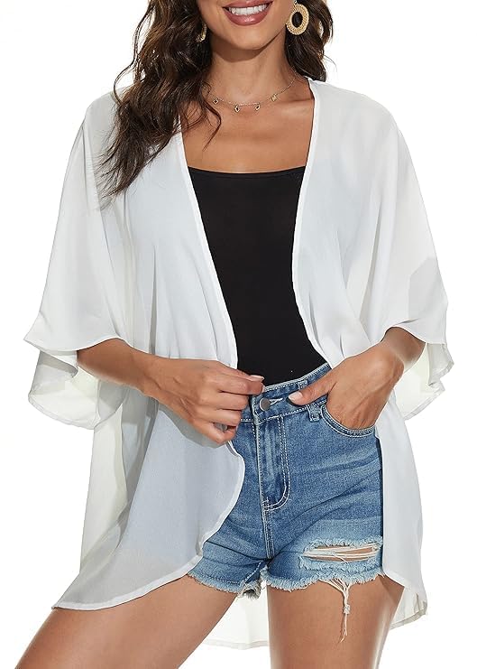 Swimsuit Coverups for Women Sarong Beach Bikini Wrap Sheer Short Skirt Chiffon Scarf for Swimwear