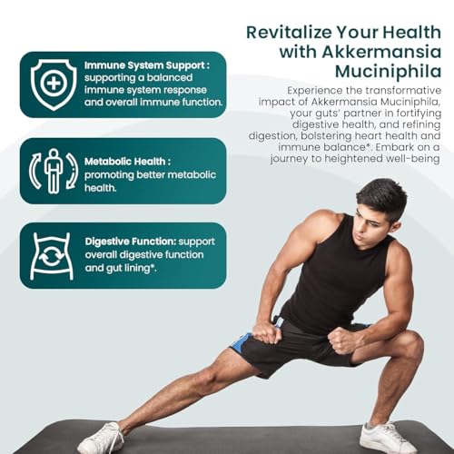 Image of UpNourish Probiotics for GLP-1 Support, 5 Billion TFU Akkermansia Muciniphila for Digestive Health, Leaky Gut, Immunity and Metabolic Health, Prebiotics and Probiotics for Women and Men, 60 Capsules