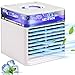 Produktbild Micacorn Mobile Klimageräte, USB Air Cooler, 4 in 1 Klimaanlage, Luftbefeuchter und Luftreiniger, Desktop Luftkühler mit 3 Geschwindig Keitsstufen & 7 Stimmungslichtern für Zuhause und Büro(White)
