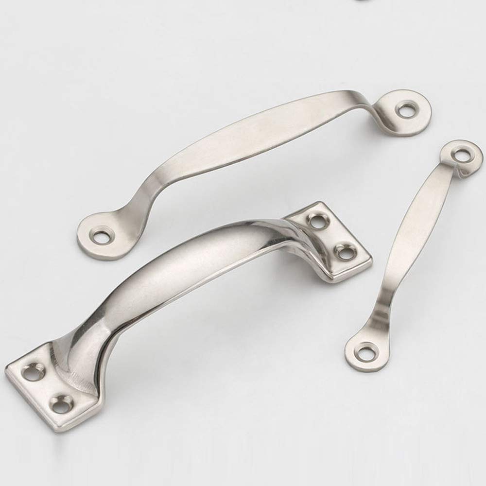 TopHomer Stainless Steel Handles, 1pcs Drawer Handles Knobs Pull Handles Cupboard Closet Door Bow Shape Pull Handle-105mm