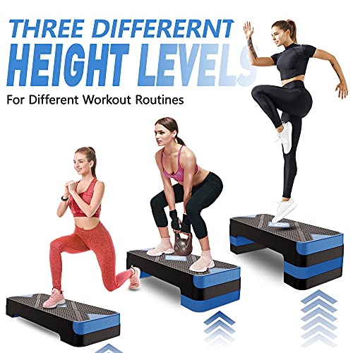 image for GYMMAGE Aerobic Exercise Step, Adjustable Aerobic Stepper for Exercise