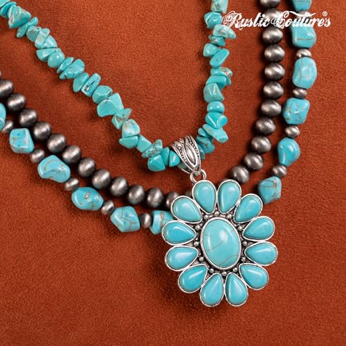 Image of Montana West Rustic Couture's Western Jewelry Set for Women Cowgirl Vintage Western Necklace Earring