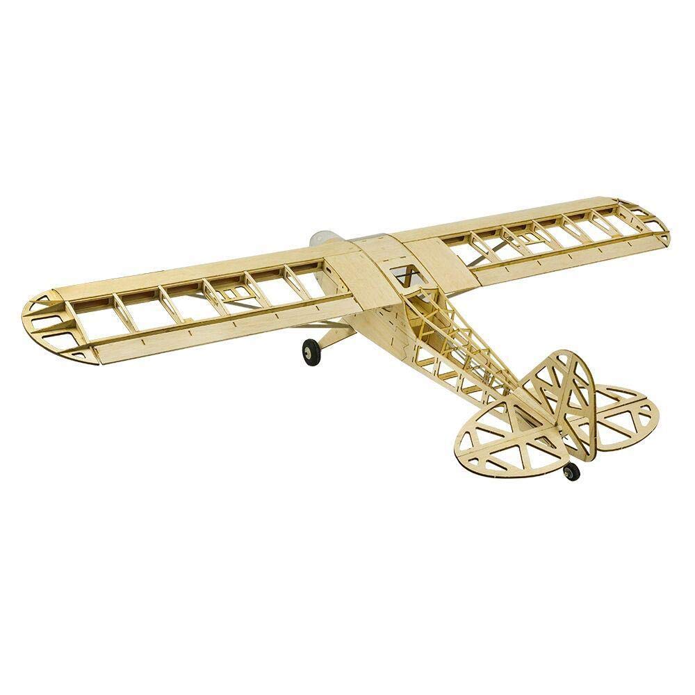 Torcster 213461 Piper J-3 1200mm Holzbaukasten Modellflugzeug für RC Bausatz DIY, gelaserte Balsa Sperrholz Holz Bauteile Holzmodell Flugzeug
