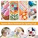 Ysanciuu 150 Pcs Cotton Craft Fabric Bundle Squares, Multicolored Abstract Pattern, 4 x 4 Inch, Pre-Cut Quilt Squares