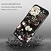 LONTECT Compatible Galaxy S8 Case Floral 3 in 1 Heavy Duty Hybrid Sturdy High Impact Shockproof Protective Cover Case for Samsung Galaxy S8, Black/White Flower