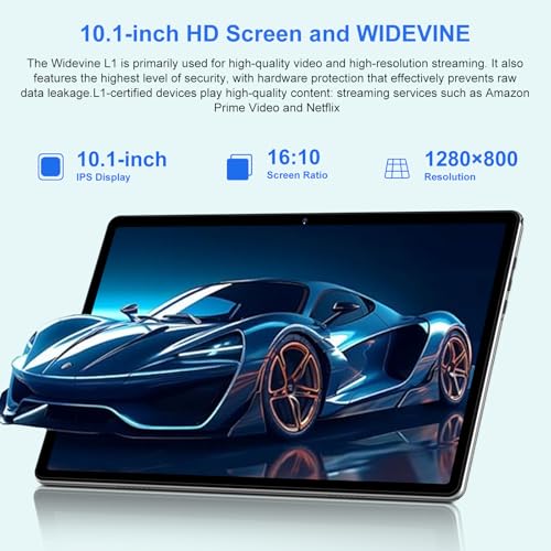 Image of 2026 Tablet 10 Inch Android 15 Tablets with Gemini AI, 30GB+64GB+1TB Expand, Octa-Core Electronics Tablets with Keyboard, 6000mAh, HD IPS Display, 5G WiFi, Split Screen, Widevine L1 - Sliver