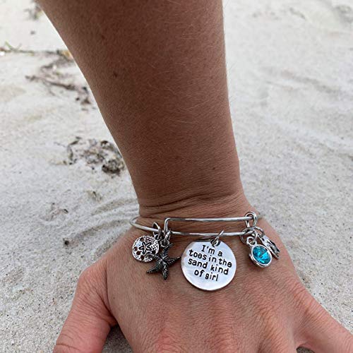 Infinity Collection Toes in the Sand Bracelet, Beach Jewelry, Gift for Women, Beach Girl, Sand Dollar Jewelry2