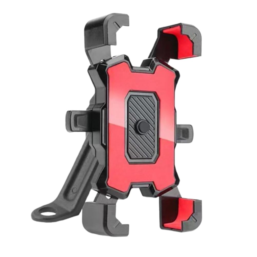 MKWGZPGW Motorcycle Phone Mount for CBR 600RR CBR600RR, Bike Holder, Handlebar Rearview Mirror Clip, 360° Rotating Portable Clip, Space Saving Clamp,Red-Rearview mirror version