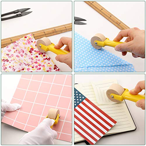 Image of Blulu 2 Pcs Quilting Seam Roller, Sewing Seam Wallpaper Roller with Easy to Grip Handle for Quilting, Sewing, Print, Ink, Wallpaper, Home Decoration